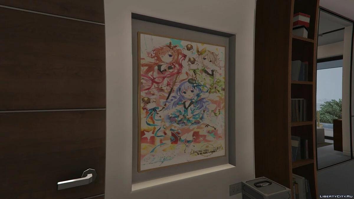 Franklin's house anime poster (Gochuumon wa Usagi desu ka) 1.0 / GTA 5