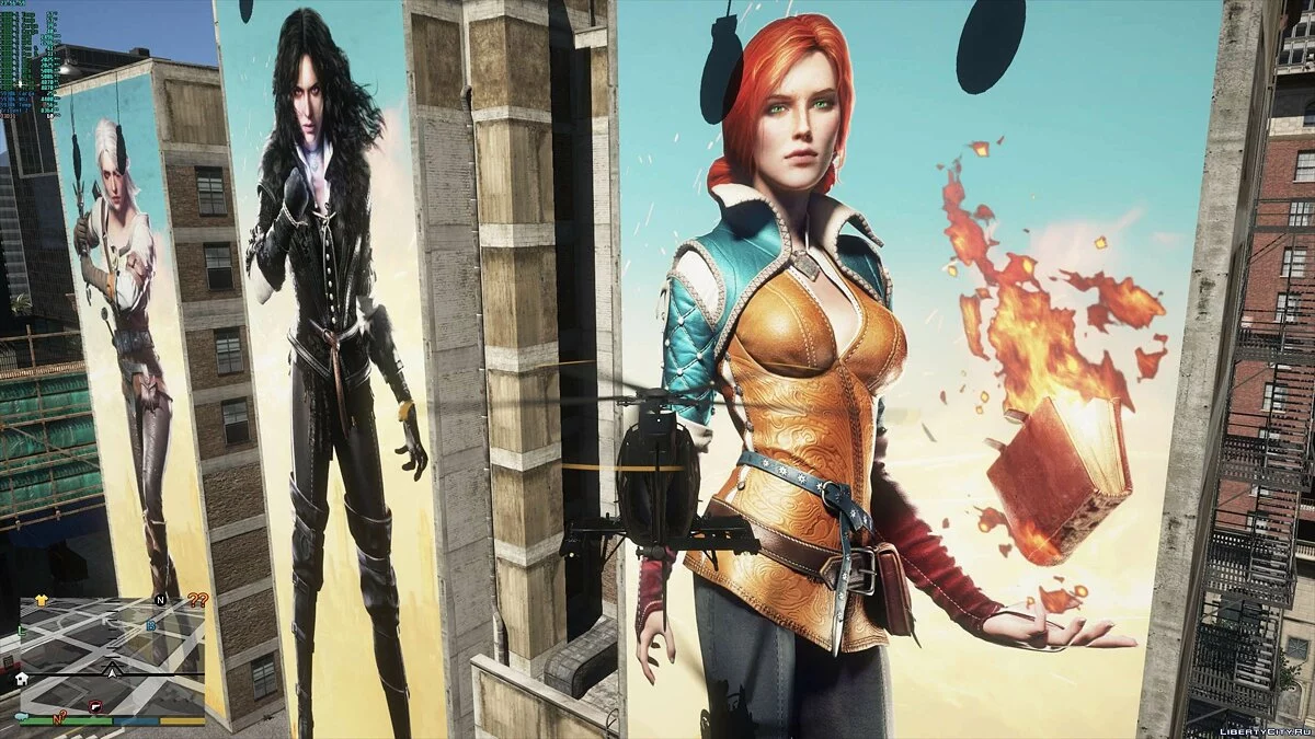 Big Billboard Witcher 3 - Новые плакаты на дома / GTA 5