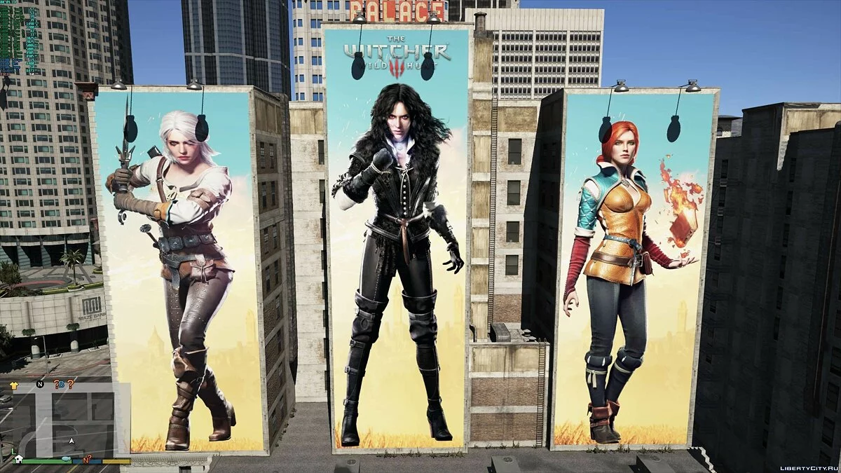 Big Billboard Witcher 3 - Новые плакаты на дома / GTA 5