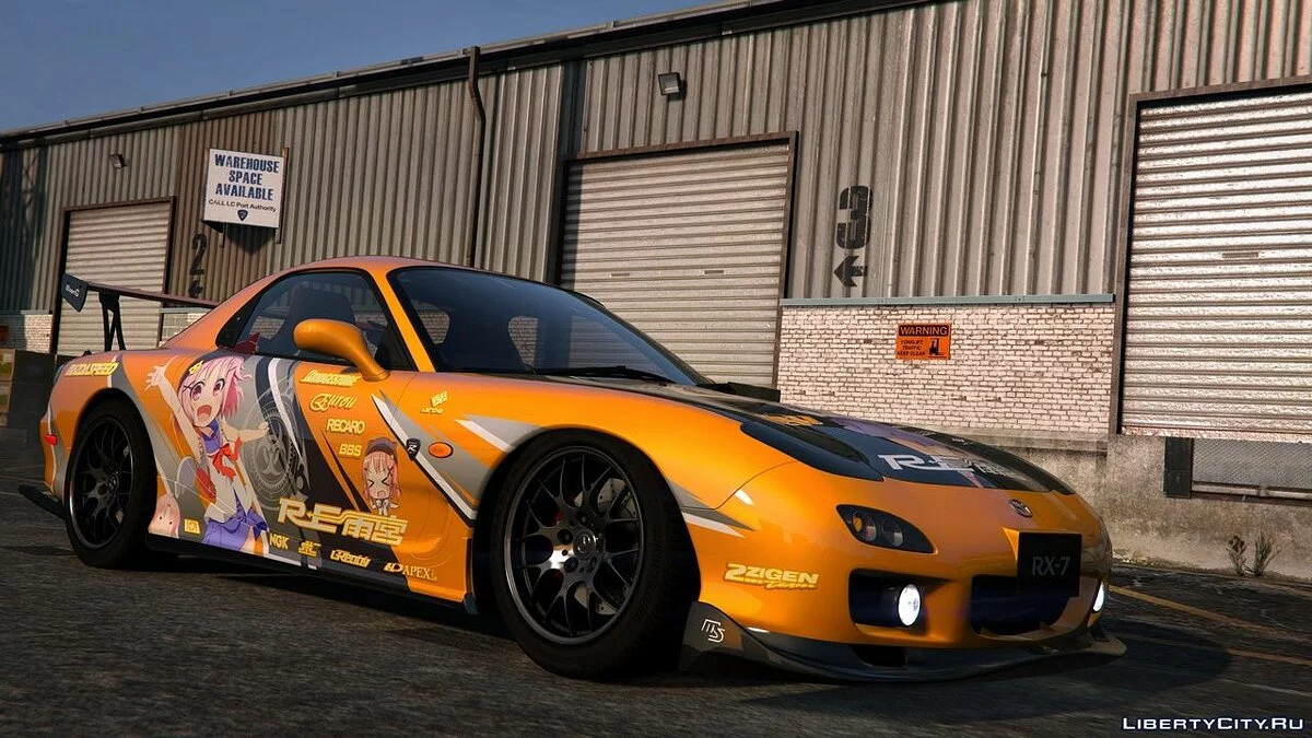 Наклейки аниме для Mazda RX7 Spirit R / GTA 5