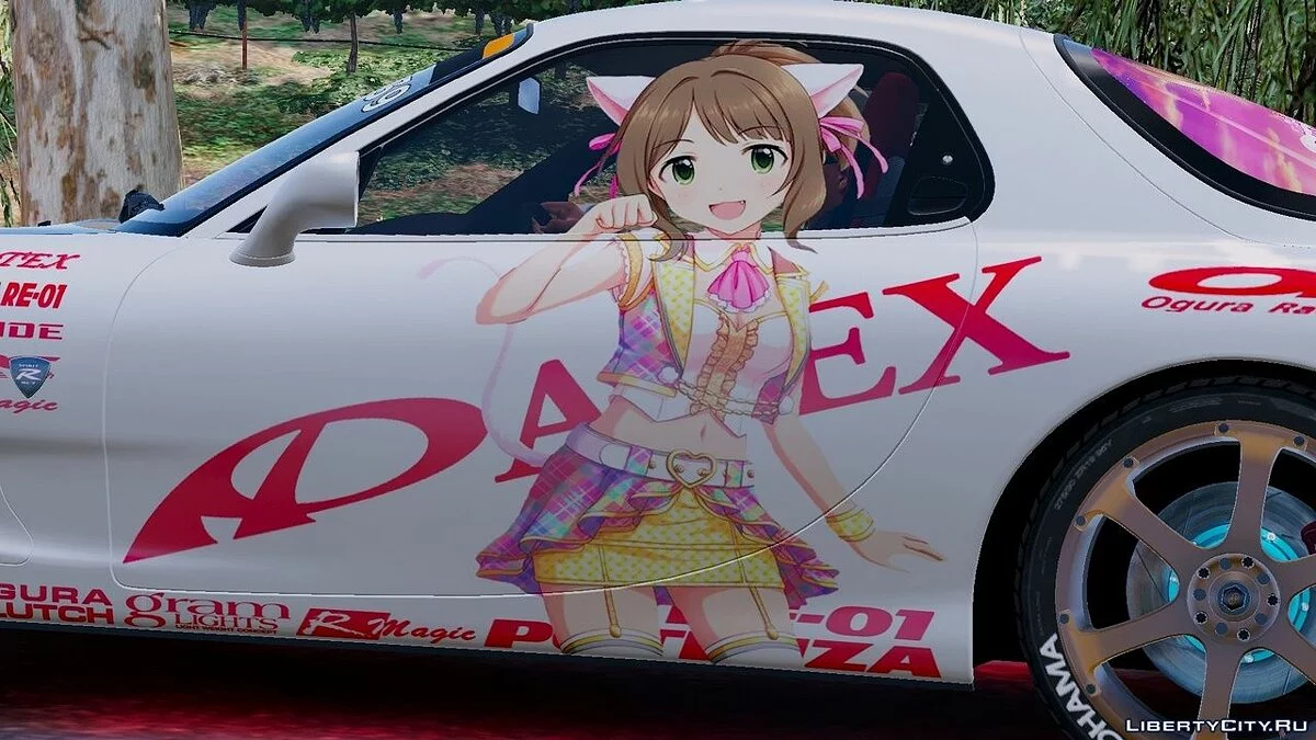 Наклейки APEX в стиле аниме для Mazda RX7 Spirit R / GTA 5