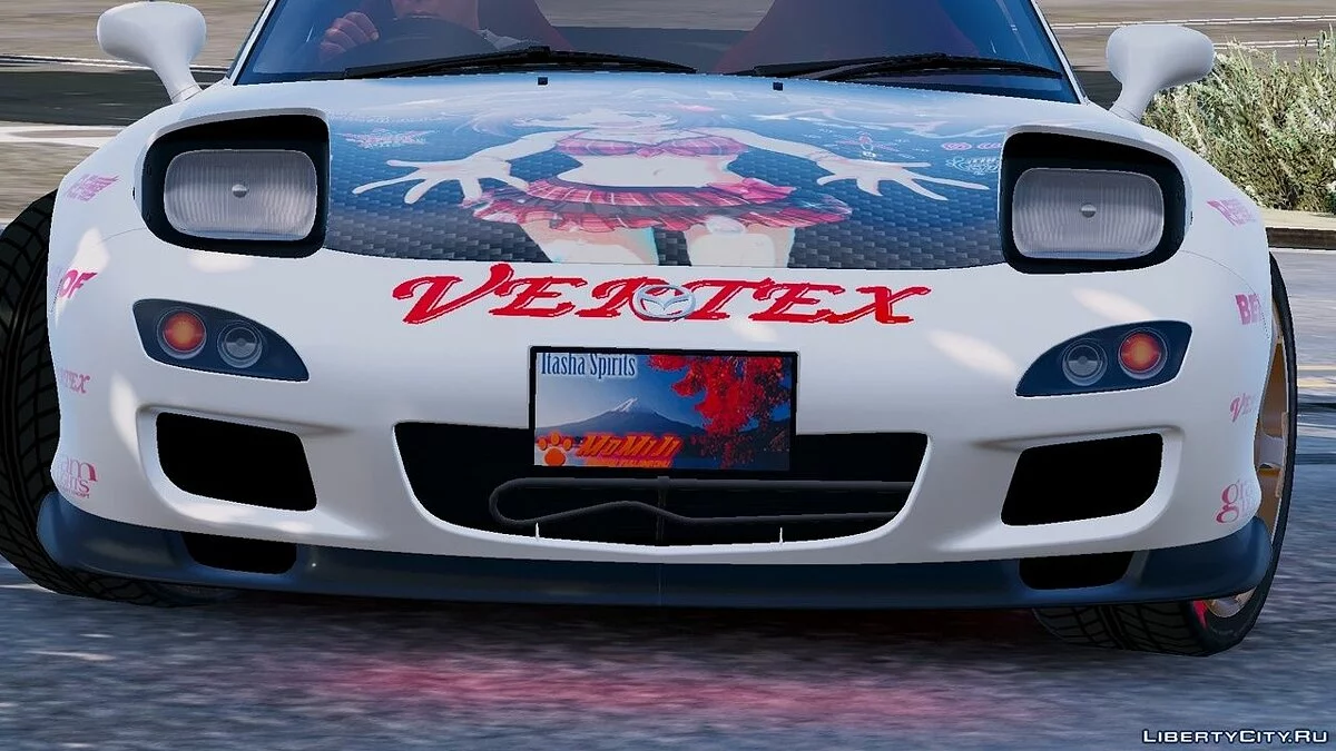 Наклейки APEX в стиле аниме для Mazda RX7 Spirit R / GTA 5