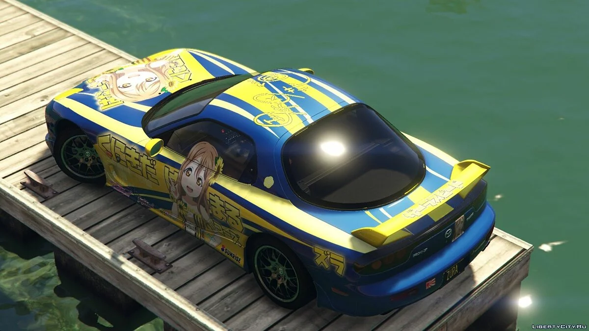 Наклейки Ханамару Куникида для Mazda RX7 Spirit R / GTA 5