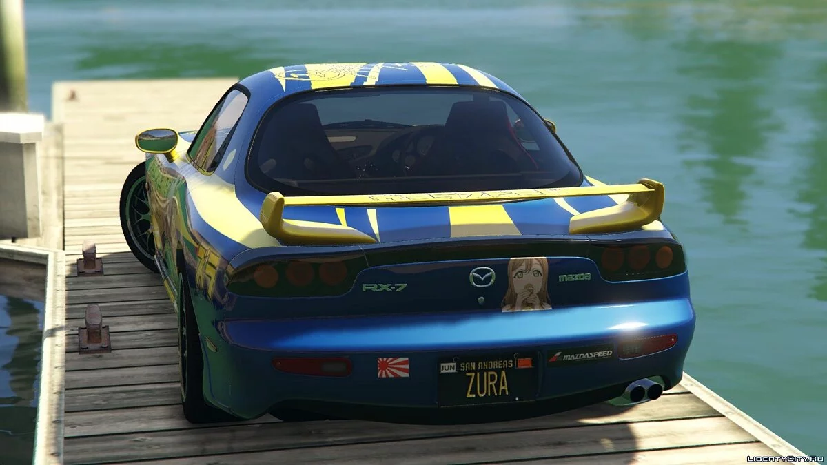 Наклейки Ханамару Куникида для Mazda RX7 Spirit R / GTA 5