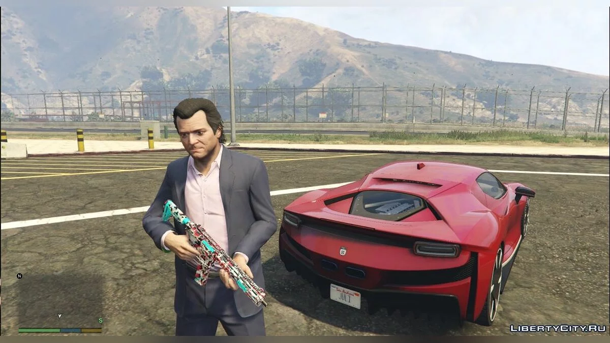 RED and BLUE camouflage [Carbine rifle MK2] for SP / GTA 5