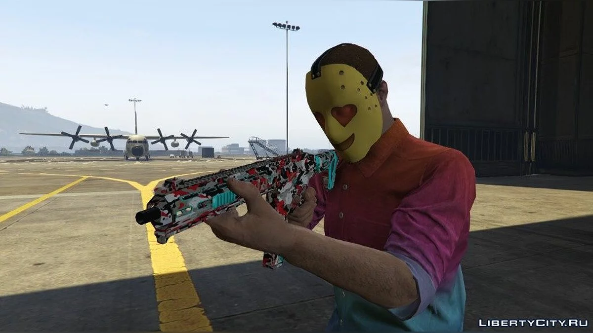 RED and BLUE camouflage [Carbine rifle MK2] for SP / GTA 5