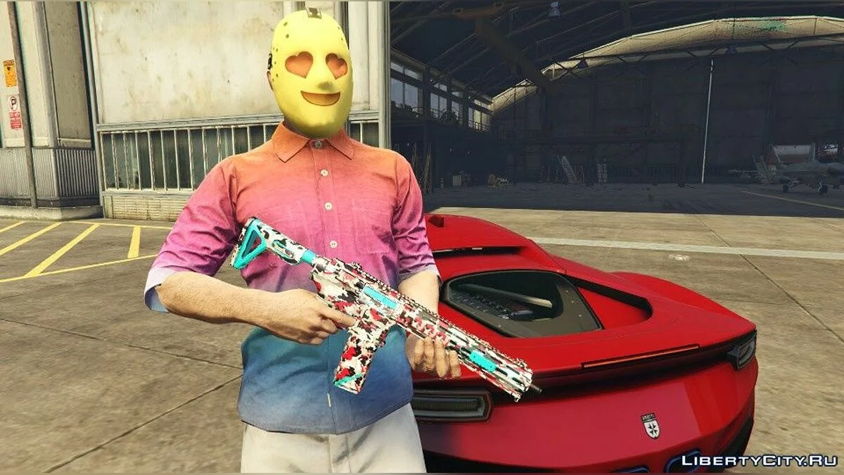 RED and BLUE camouflage [Carbine rifle MK2] for SP / GTA 5