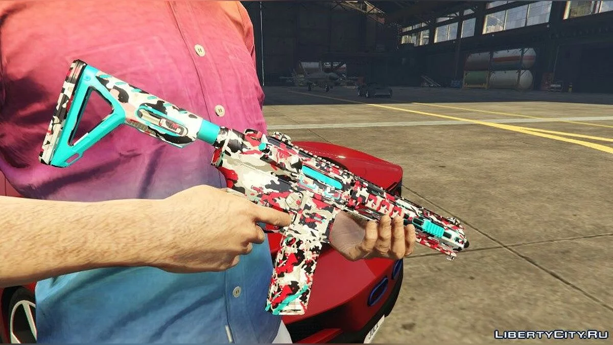 RED and BLUE camouflage [Carbine rifle MK2] for SP / GTA 5