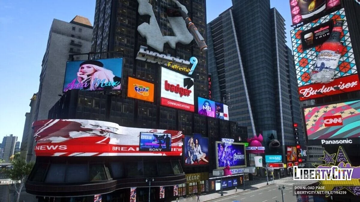 Реальные рекламные щиты Time Square 2023 / GTA 5