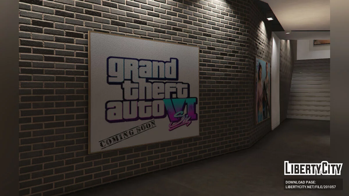 Постеры GTA 6 в доме Франклина / GTA 5