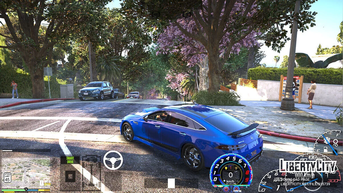 Множество деревьев возле дома Майкла / GTA 5