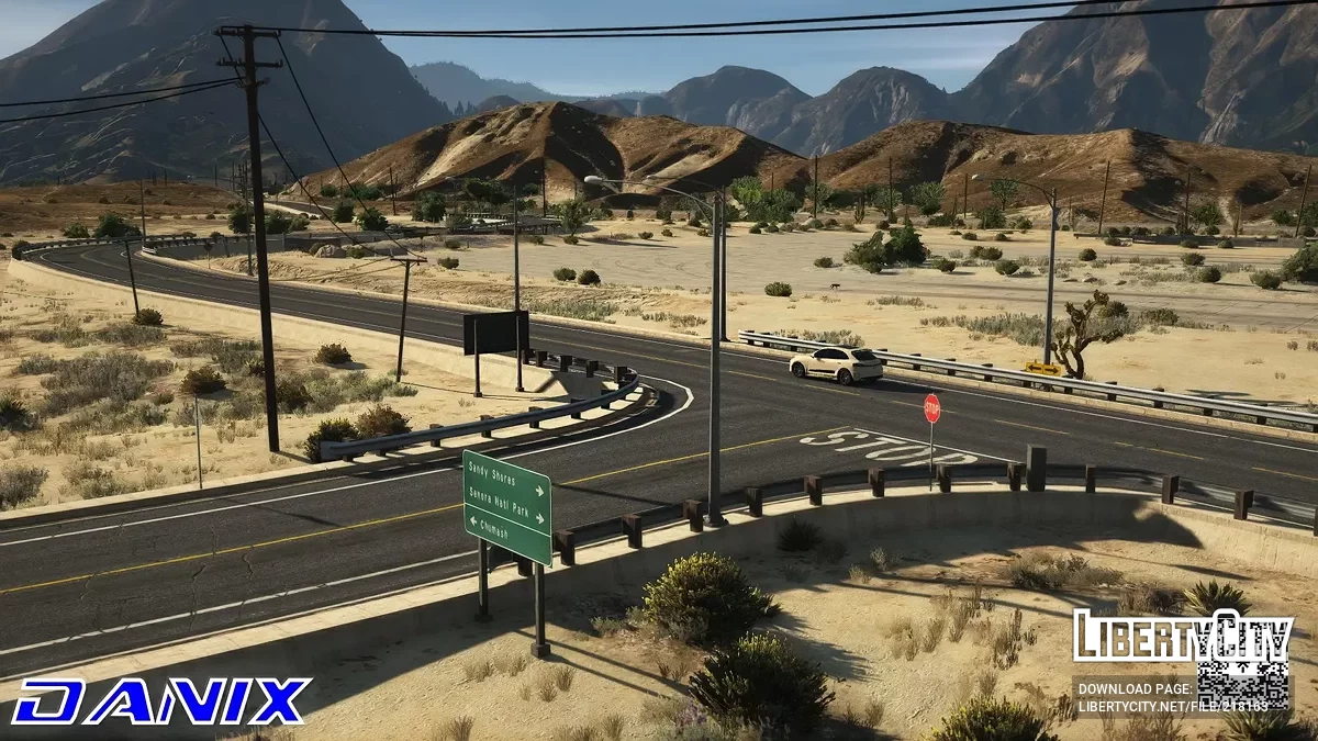 Новая дорога Гранд Сеньора в пустынной местности / GTA 5