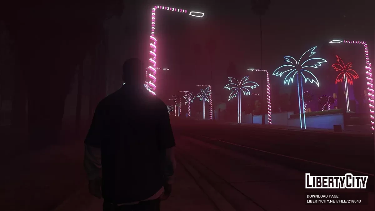 Новогодние уличные фонари / GTA 5