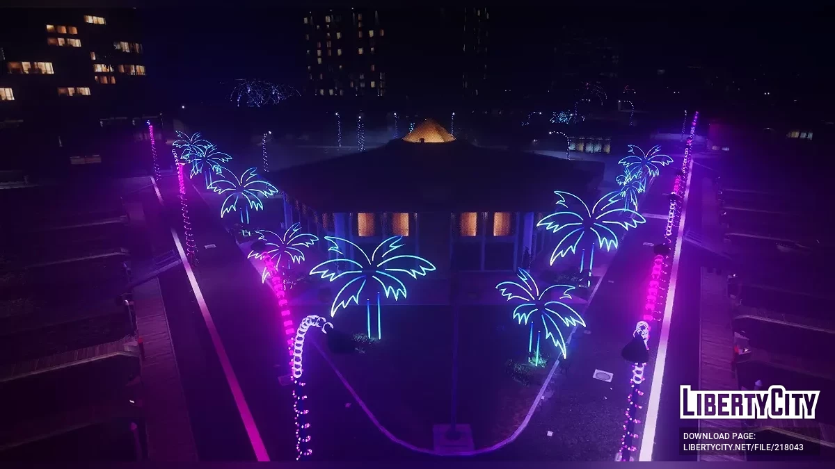 Новогодние уличные фонари / GTA 5