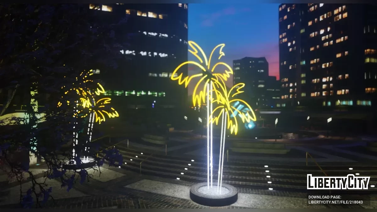 Новогодние уличные фонари / GTA 5