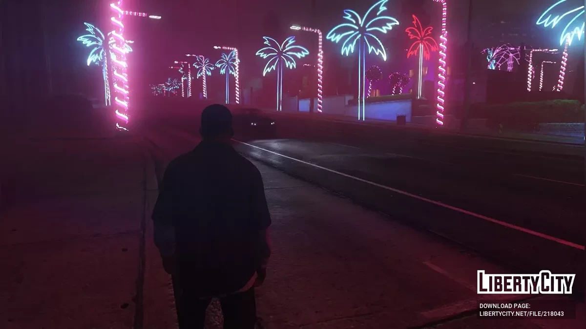 Новогодние уличные фонари / GTA 5