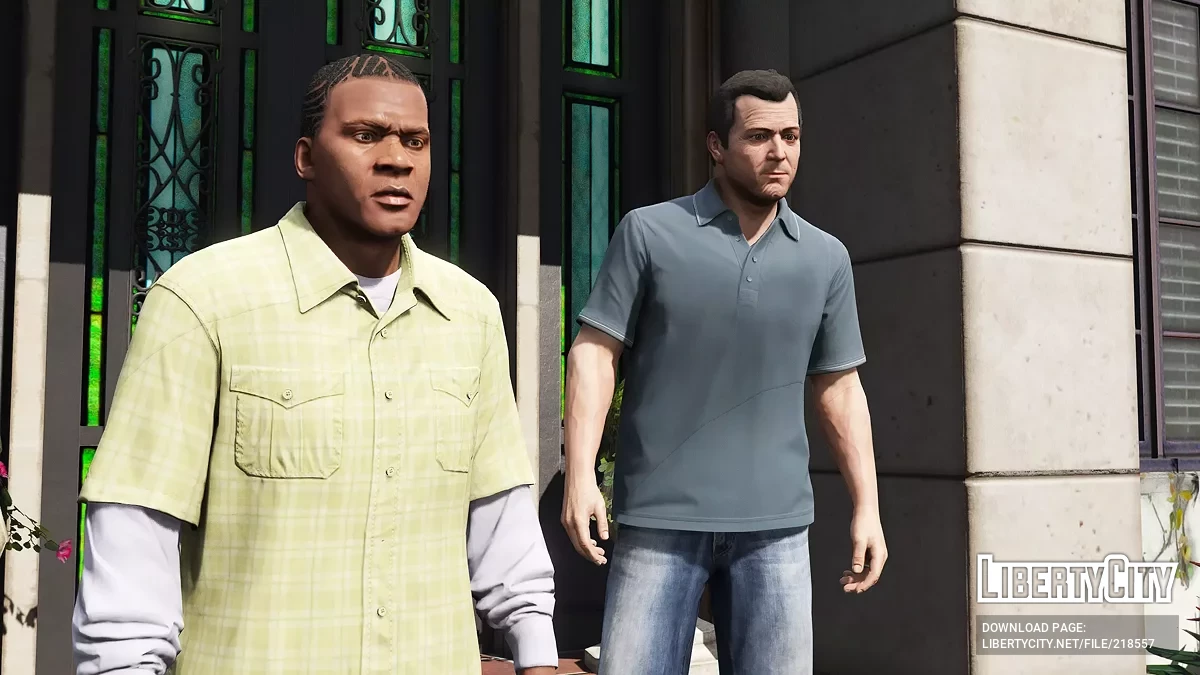 Улучшенные текстуры главных героев / GTA 5