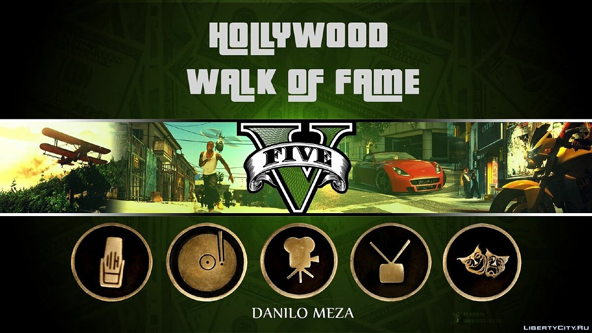 Голливудская Аллея славы / Hollywood Walk of Fame 1.0 для GTA 5 - Картинка #1