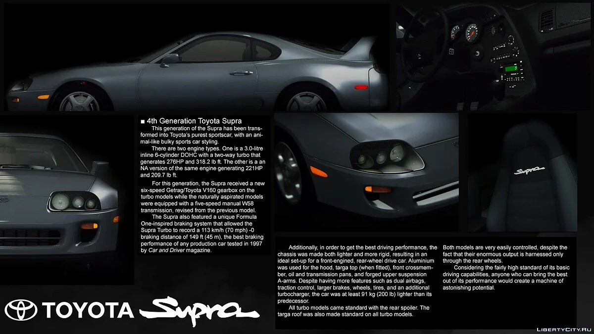 Toyota Supra Turbo '98 (A80) [Add-On | LODs | 250+ Tuning parts | Sound] / GTA 5