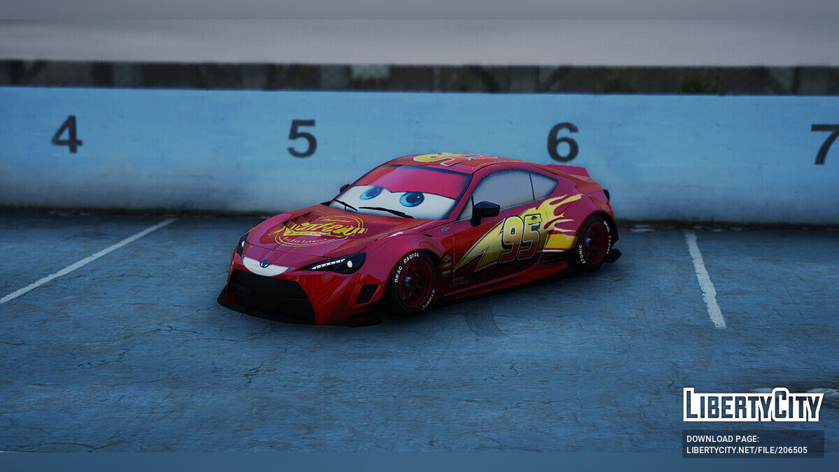 Скачать Toyota GT86 KARMA Lightning Mcqueen для GTA 5