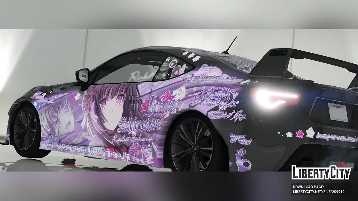 Toyota GT86 Rocket Bunny Rinko Shirokane Itasha / GTA 5