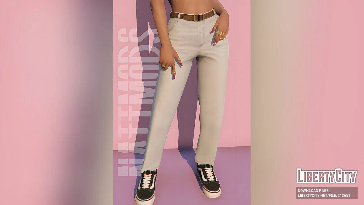 Cropped straight fit jeans для MP Female / GTA 5
