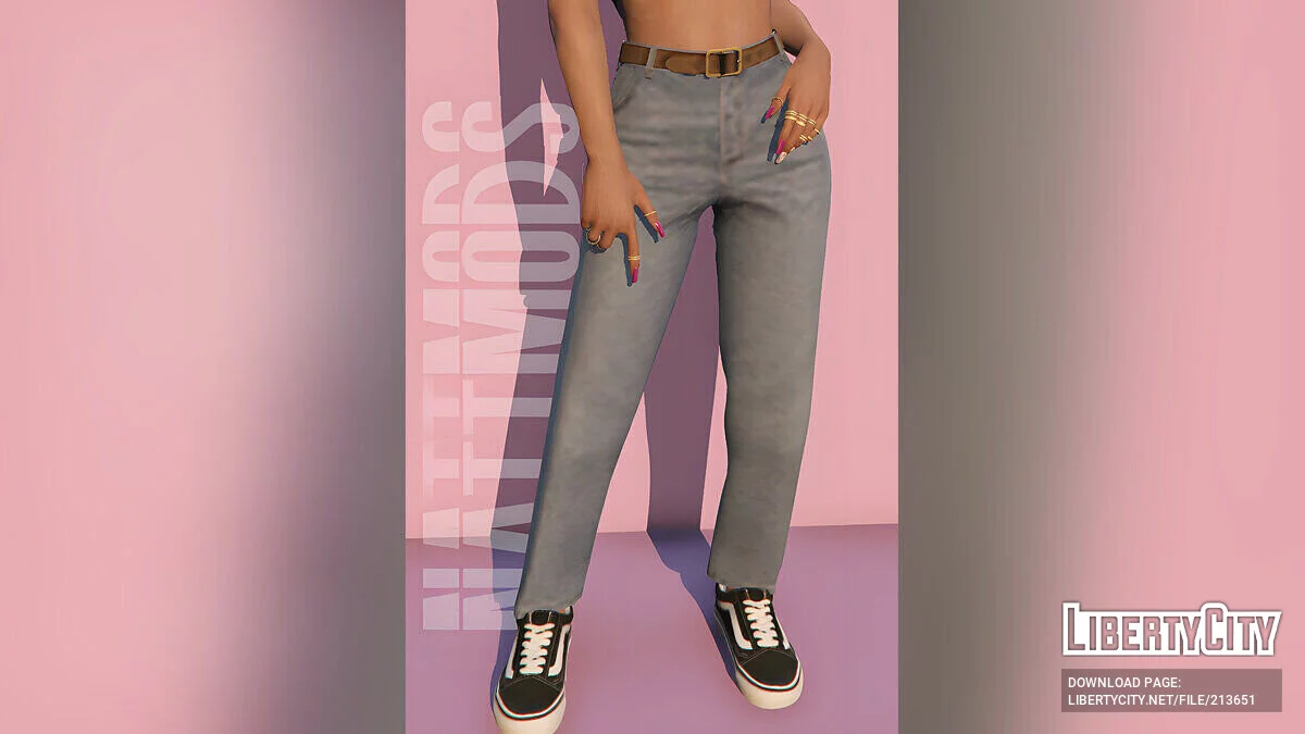 Cropped straight fit jeans для MP Female / GTA 5
