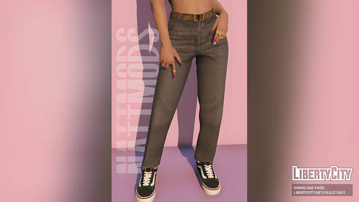 Cropped straight fit jeans для MP Female / GTA 5