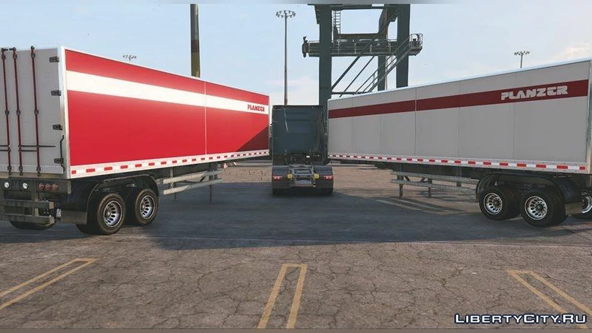 Mercedes Actros Planzer with two Planzer's Trailers / GTA 5