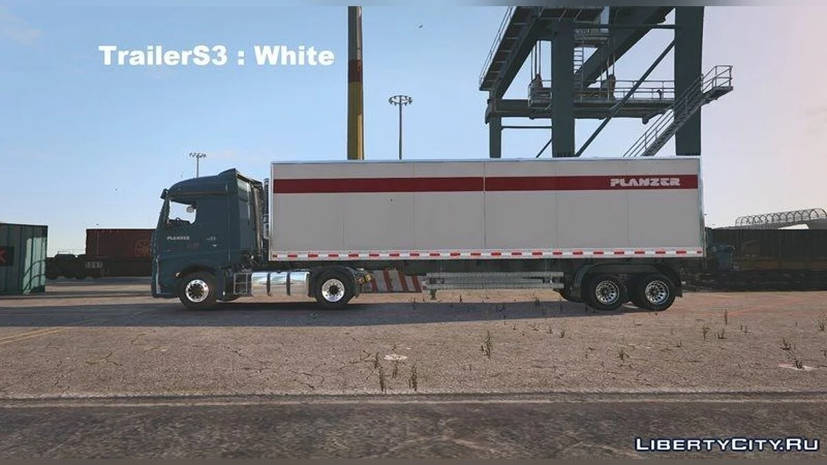 Mercedes Actros Planzer with two Planzer's Trailers / GTA 5