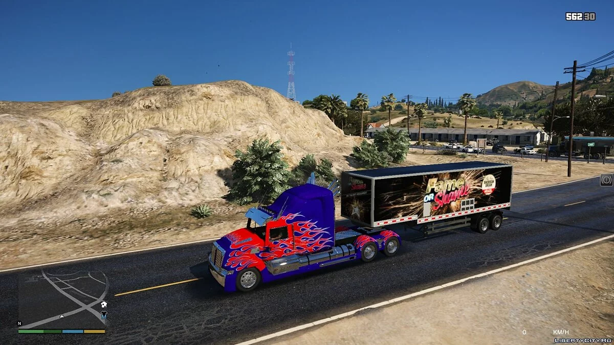 Western Star 5700 Optimus Prime [Add-On] 1.0 - Грузовик в стиле трансформеров  / GTA 5
