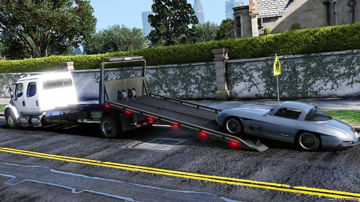 Freightliner M2 Crew Cab Flatbed [Add-on | Script | BETA] 1.0 / GTA 5