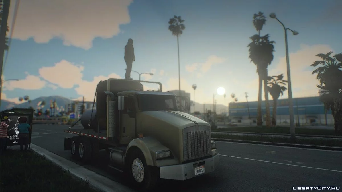 Kenworth T800 Flatbed Truck [Replace | Animated | LODs] 1.0 / GTA 5