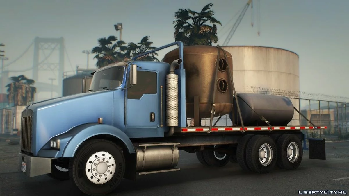 Kenworth T800 Flatbed Truck [Replace | Animated | LODs] 1.0 / GTA 5