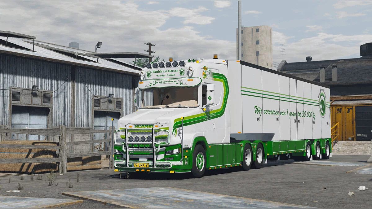 Scania 770ST Patrick VD Hoeven + limetec trailer v2.0 / GTA 5