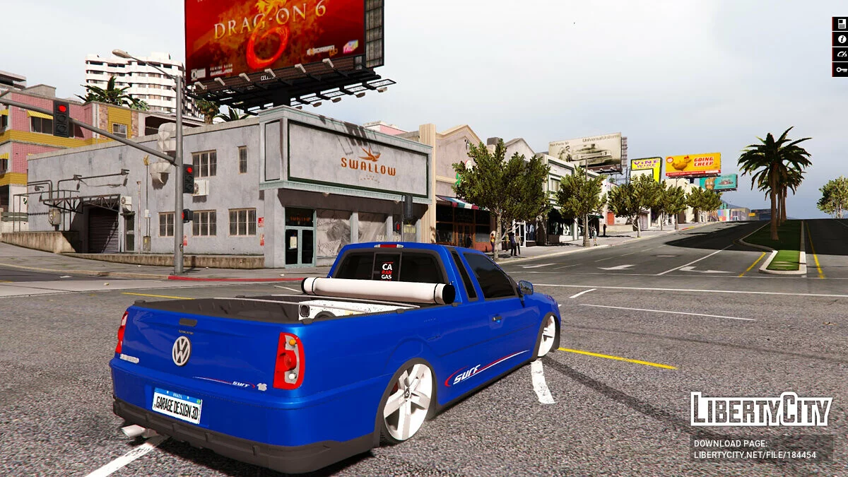 Volkswagen Saveiro G4 Surf Blue Do Lukao [Add-On] / GTA 5