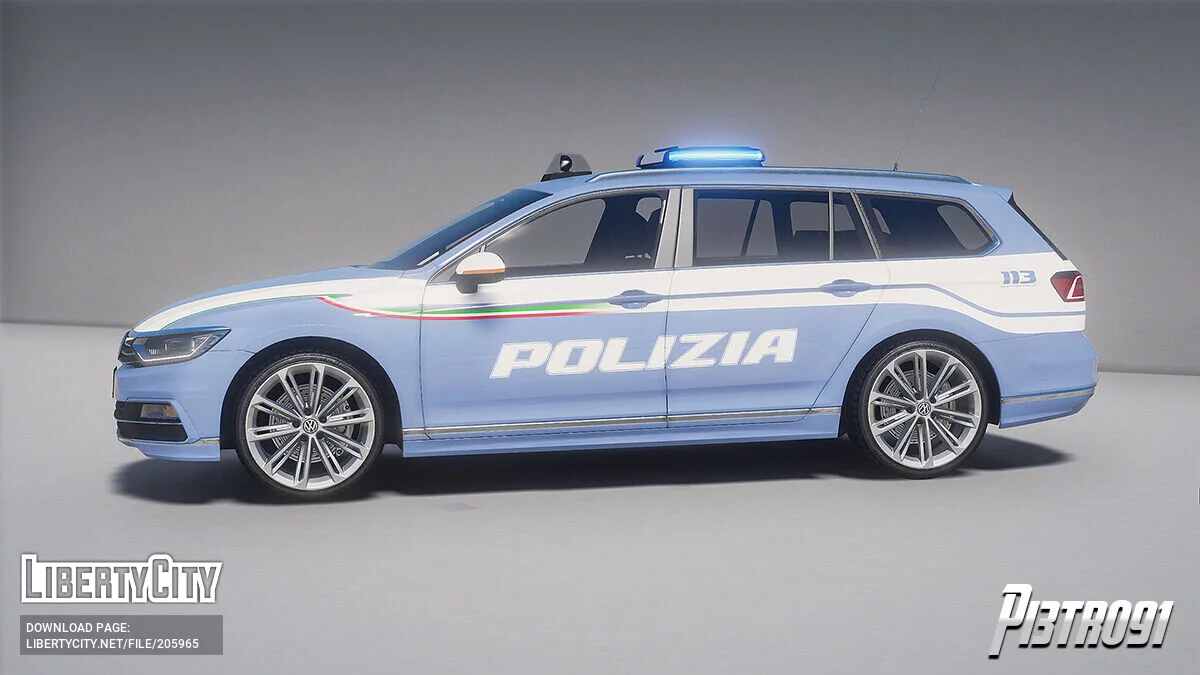 Volkswagen Passat Polizia di Stato v1.0 / GTA 5