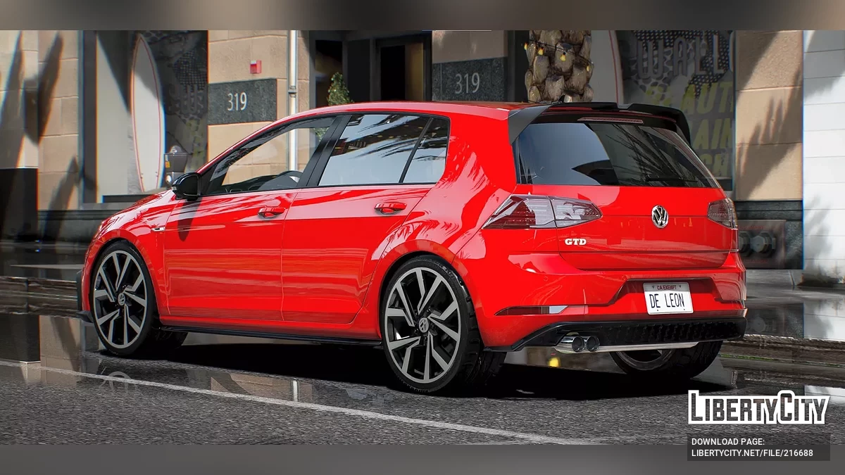 Volkswagen Golf GTD Working Panoramic Sunroof / GTA 5