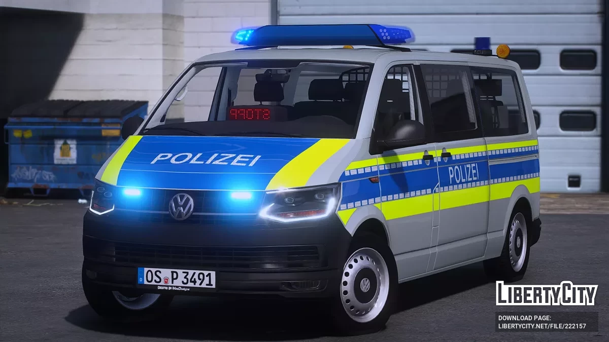 Volkswagen Transporter T6 LR Polizei Niedersachsen FuStw / GTA 5