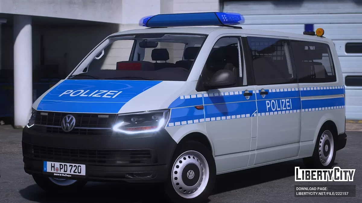 Volkswagen Transporter T6 LR Polizei Niedersachsen FuStw / GTA 5