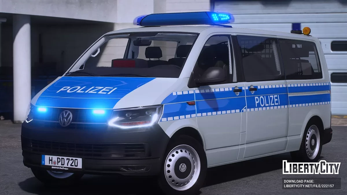 Volkswagen Transporter T6 LR Polizei Niedersachsen FuStw / GTA 5