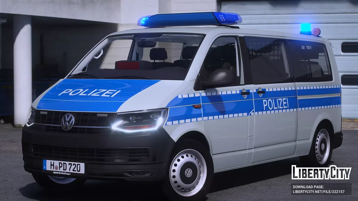 Volkswagen Transporter T6 LR Polizei Niedersachsen FuStw / GTA 5