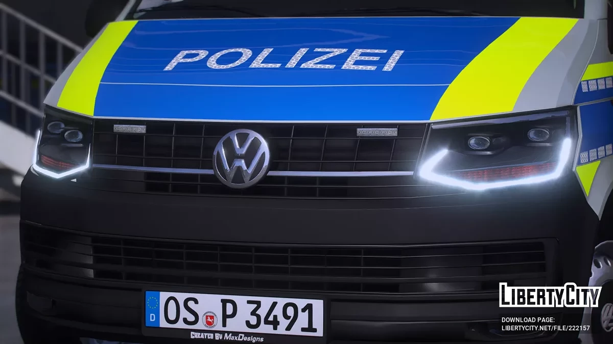 Volkswagen Transporter T6 LR Polizei Niedersachsen FuStw / GTA 5