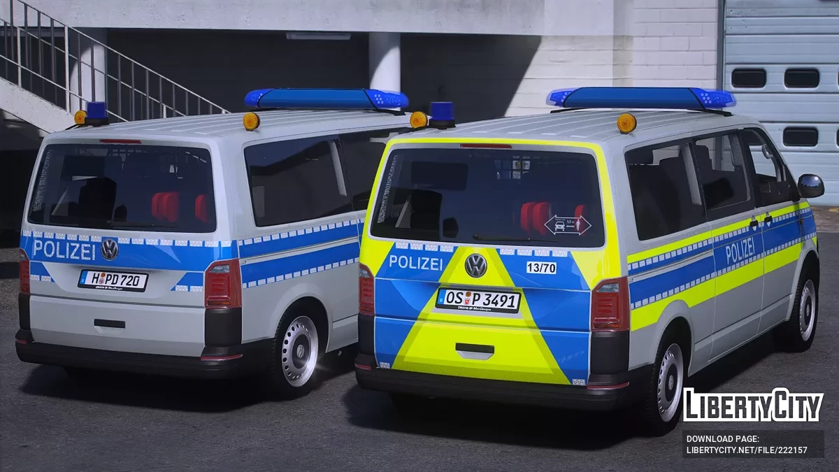 Volkswagen Transporter T6 LR Polizei Niedersachsen FuStw / GTA 5