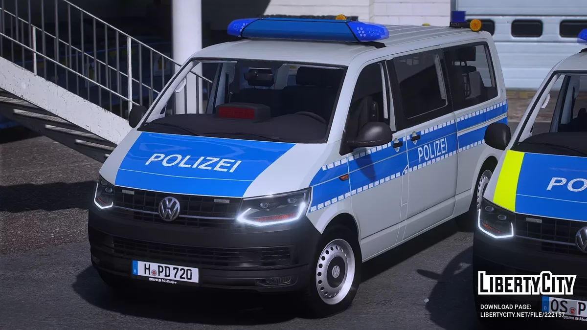 Volkswagen Transporter T6 LR Polizei Niedersachsen FuStw / GTA 5