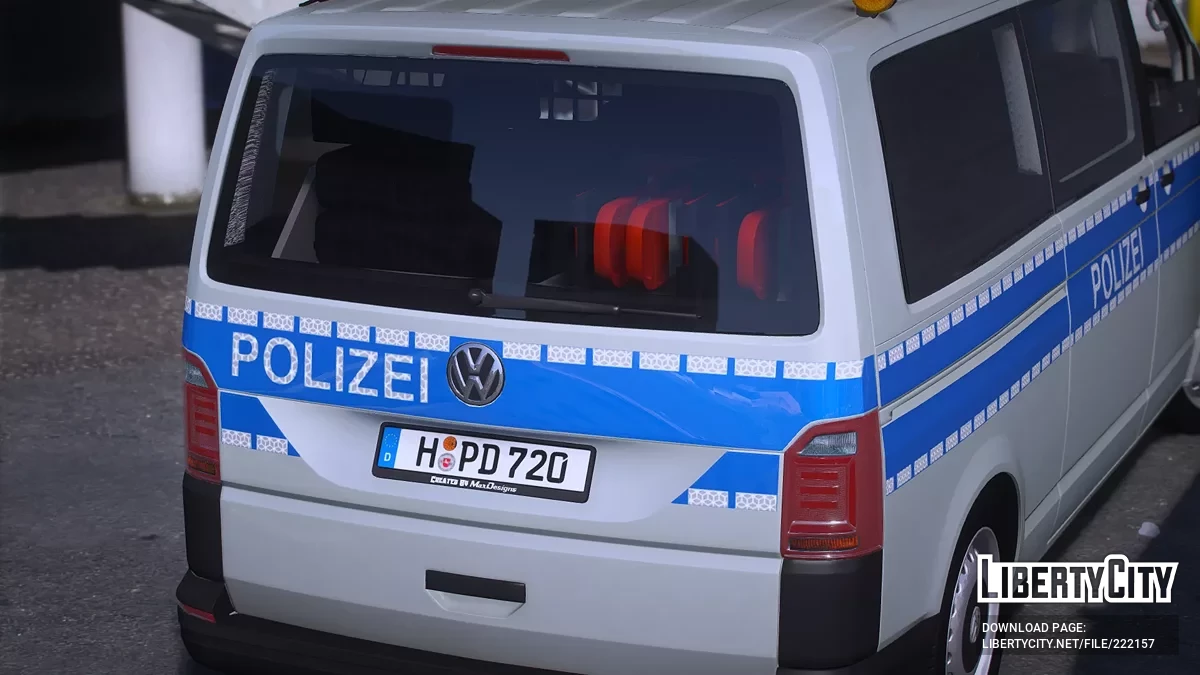 Volkswagen Transporter T6 LR Polizei Niedersachsen FuStw / GTA 5