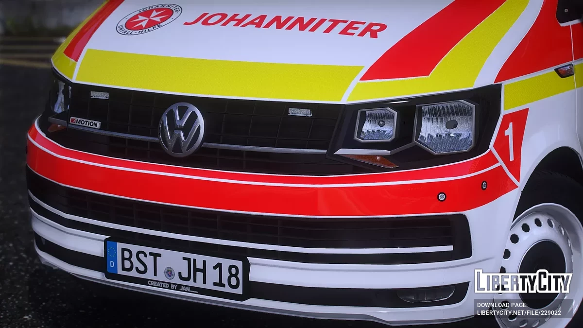 Volkswagen Transporter T6 Johanniter Bärenstein / GTA 5