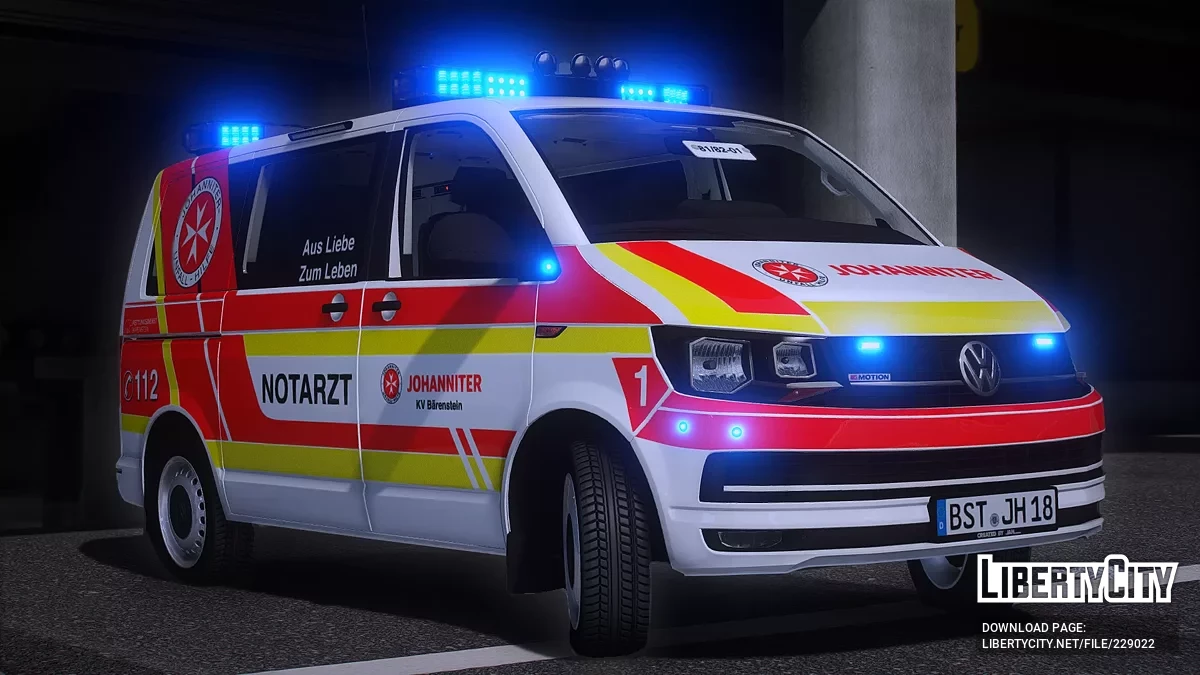 Volkswagen Transporter T6 Johanniter Bärenstein / GTA 5