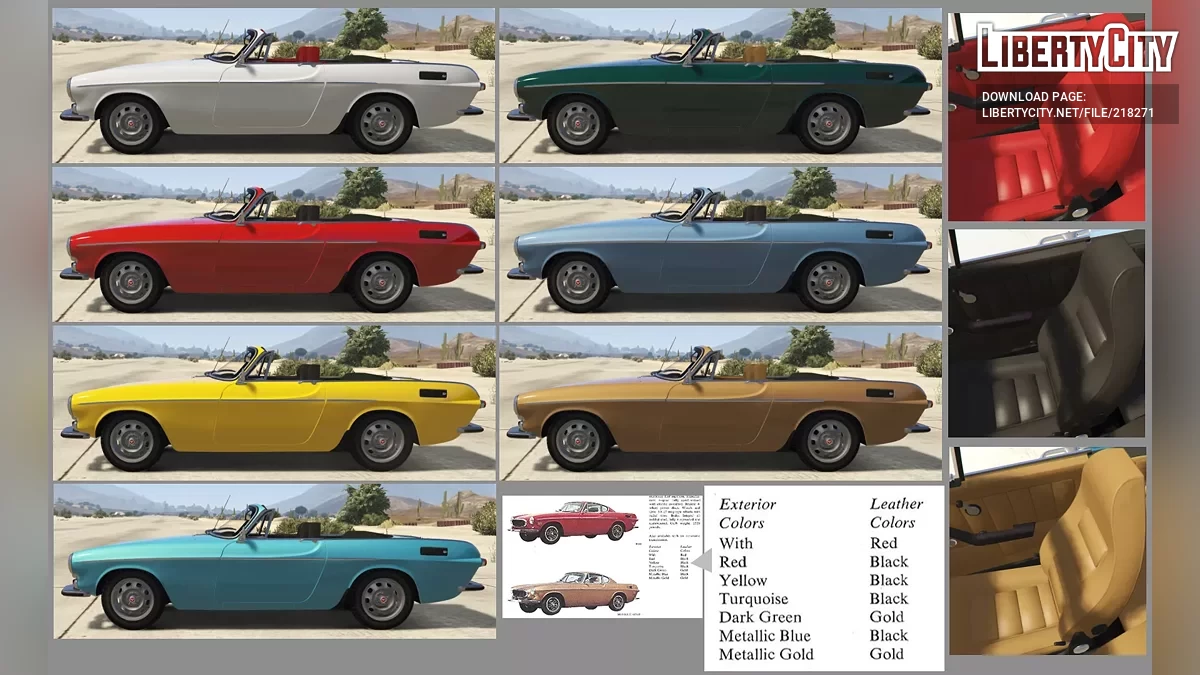 Volvo 1800 Convertible v1.0 / GTA 5