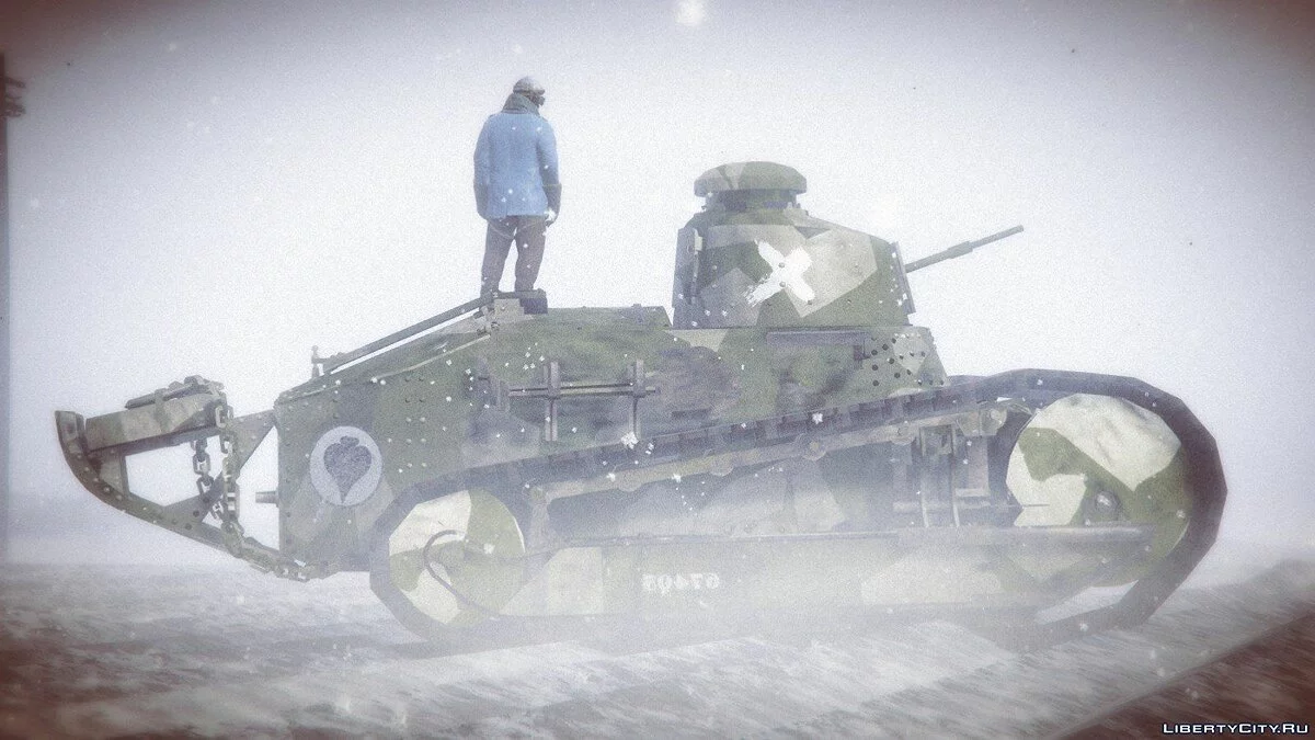 FT 17 Tank Camouflage retexture Insigna + Tankist 1.0 / GTA 5